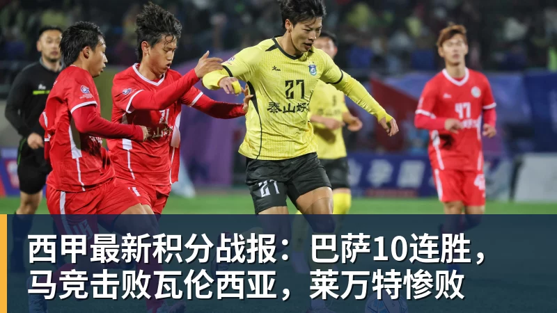 西甲最新积分战报:巴萨10连胜,马竞击败瓦伦西亚,莱万特惨败